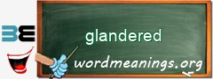 WordMeaning blackboard for glandered